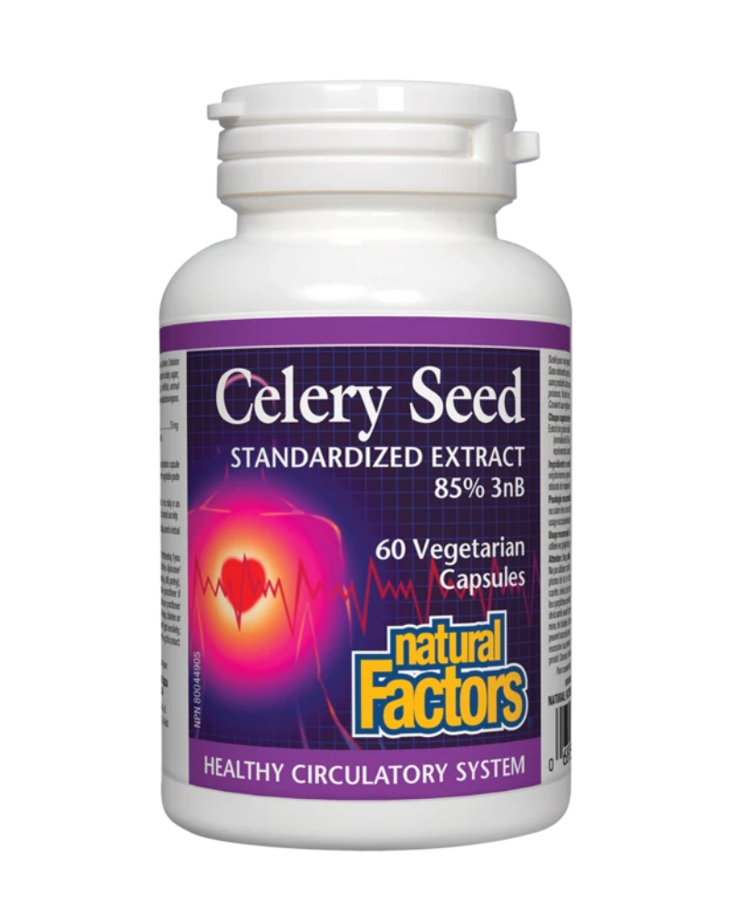 Natural Factors - Celery Seed Extract - 60 Vegetarian capsules