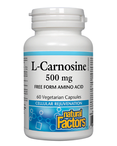 Natural Factors - L-Carnosine 500 mg - 60 Vegetarian capsules