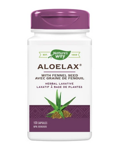Nature's Way Aloelax is proprietary blend of aloe vera and fennel seed and acts as an herbal stimulant. Aloe vera is sourced from both the latex and leaf gel parts of the plan. 