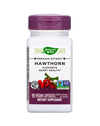 Nature's Way Hawthorn Standardized Extract is used in herbal medicine to help maintain and/or support cardiovascular health. Nature's Way Hawthorn is Vegetarian.