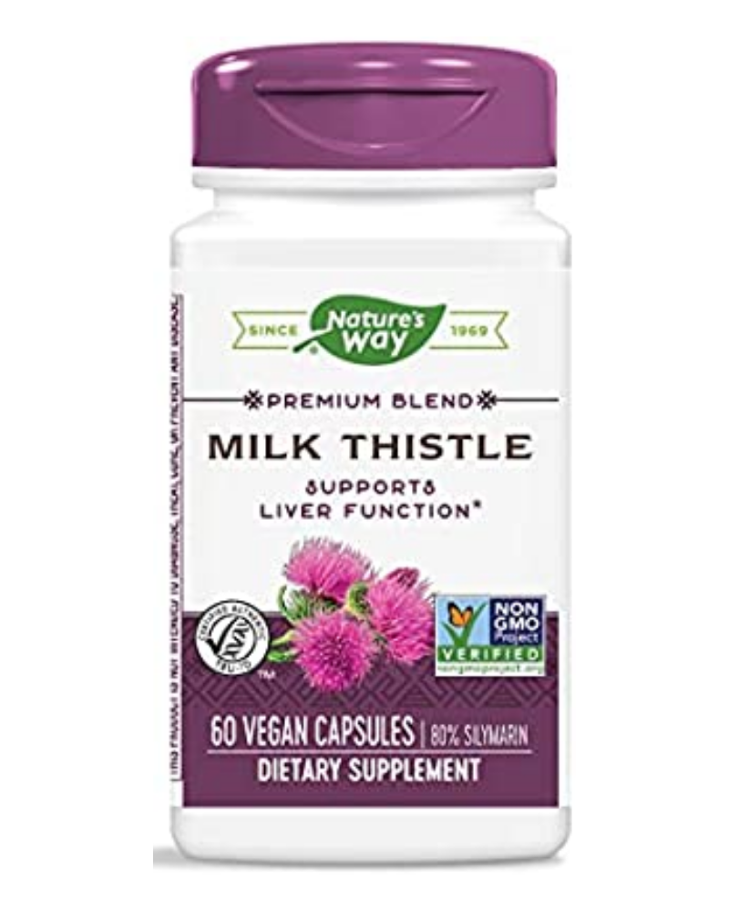 Milk Thistle extract is standardized to 80% silymarin. Silymarin is the key constituent that exerts a protective effect against substances potentially harmful to the liver. Nature's Way Standardized Milk Thistle extract is a technically advanced herbal product. 