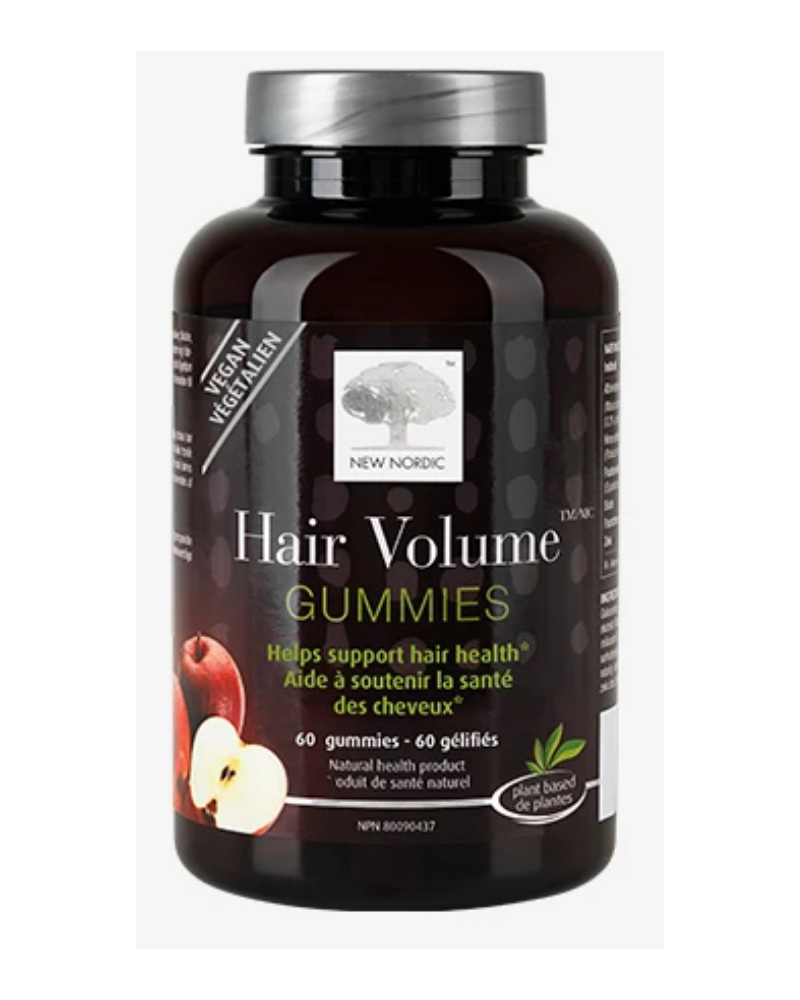 Hair Volume Gummies provide the same hair nutrients as the best-selling Hair Volume tablets, in almost the same strength, but as a tasty gummy with natural red apple flavour. Hair Volume products were developed by New Nordic’s experts in Sweden and contains extracts of apple, horsetail, millet, biotin and zinc, which help support healthy hair and hair growth, while nourishing your skin and nails.
