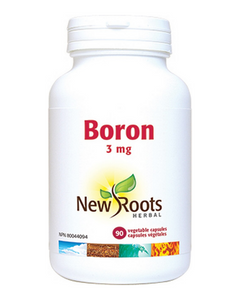 Boron is a trace element which influences the metabolism of nutrients involved in the maintenance of strong bones and may play a role in hormone regulation. Known to nutritional professionals as the “calcium helper,” boron plays a vital role in bone health because it assists calcium absorption and utilization in the body.