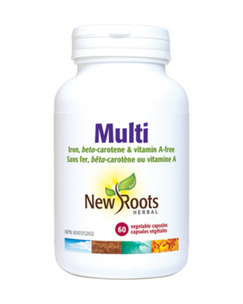 New Roots Herbal’s Multi is the ideal vitamin and mineral supplement to form the foundation for excellent health. Even the most balanced of diets may have nutritional shortcomings. Multi contains therapeutic amounts of the vitamins and minerals necessary to maximize the digestion and intestinal absorption of critical nutrients.