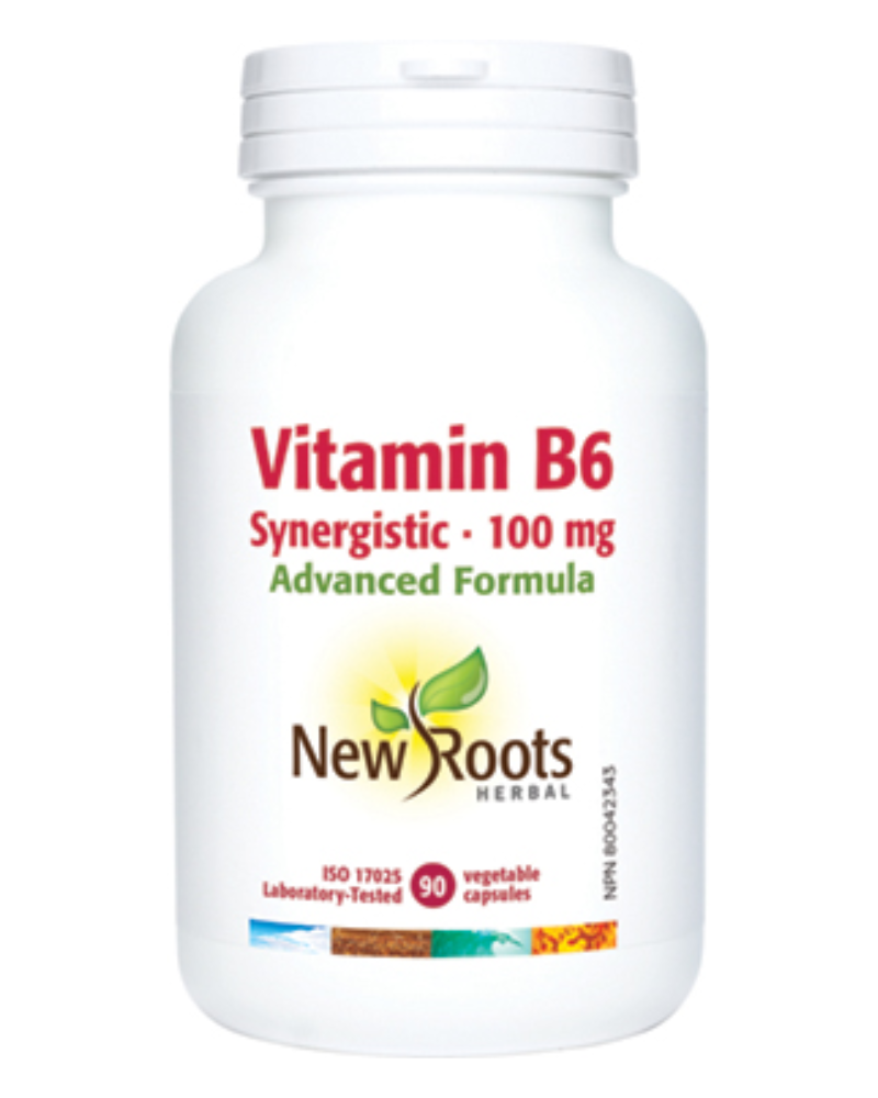 Our Vitamin B6 Synergistic includes the more bioavailable pyridoxal-5′-⁠phosphate form. As well, we complement our vitamin B6 with additional cofactors for maximum absorption.