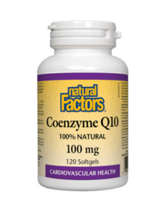 Coenzyme Q10 is a vitamin-like essential nutrient that helps increase levels of cellular energy production and is required by every cell in our body. Known to support cardiovascular health and cellular vigour. Natural Factors Coenzyme Q10 100 mg is 100% natural, consisting of the form identical to the body's own CoQ10.