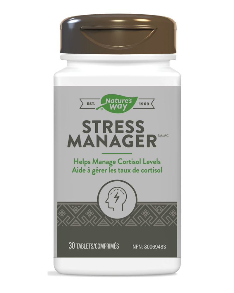 Nature's Way Stress Manager is a unique combination of herbal ingredients that helps reduce the symptoms of stress such as fatigue, sleeplessness, irritability and inability to concentrate. Nature's Way Stress Manager is Vegetarian.