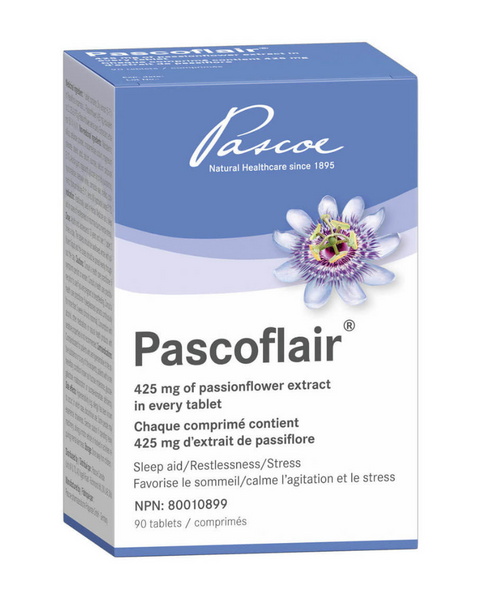 Pascoflair® is made with 425 mg of dry extract of passiflora incarnata (passion flower) per pill (tablet). This is the highest dose of passion flower extract available on the market today. It naturally calms the mind and helps to stop racing thoughts, helping you fall asleep and stay sound asleep throughout the night. Pascoflair® is traditionally used in herbal medicine as a sleep aid in cases of restlessness and insomnia due to mental stress.