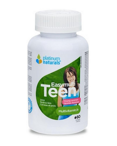 Easymulti Teen for Young Women provides the nutrients that teenage girls need for overall health, clear skin, strong teeth and bones, better eyesight, as well as improved mood and energy.