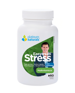Easymulti Stress for Men combines your daily vitamin and mineral needs with GABA, cordyceps, rhodiola rosea and Siberian ginseng to help your body deal with stress, recover lost energy and regain your calmness and mental clarity.