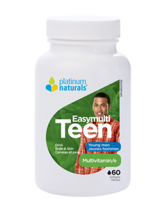 Easymulti Teen for Young Men provides the nutrients that teenage boys need for overall health, clear skin, strong teeth and bones, better eyesight, as well as improved mood and energy.