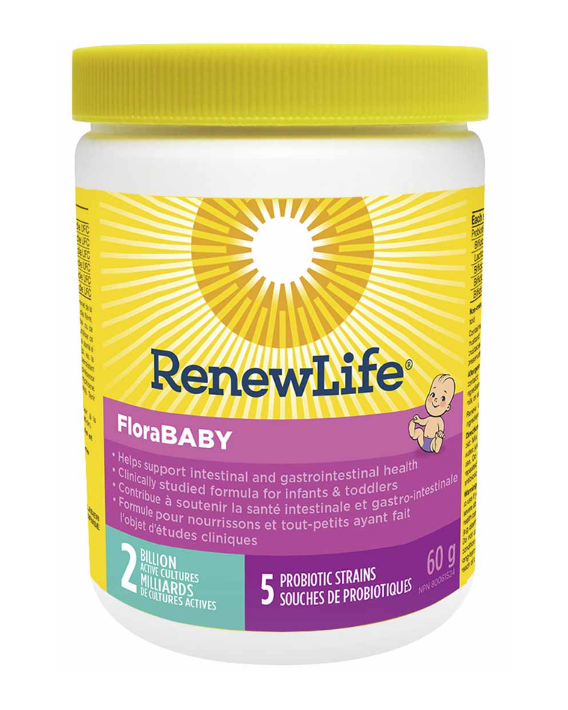 A daily multi-strain blend of probiotics specifically formulated for newborn infants as young as one day old that provides 2 billion live bacterial cultures designed for the intestinal tract of children. Contains 5 different strains of live bacteria, with a combination of both Lactobacillus rhamnosus and Bifidobacterium strains, including Bifidobacterium longumsubspecies infantis.