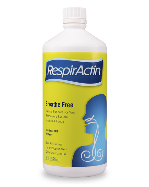 RespirActin® is a pleasant tasting herbal tonic used in herbal medicine to help relieve seasonal allergy symptoms. Thyme, fenugreek and marshmallow are traditionally used in herbal medicine to help relieve coughs, excess mucous of the upper respiratory passage and irritation of the oral and pharyngeal mucosa.