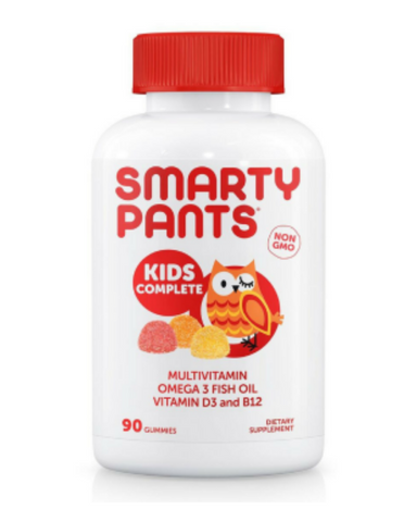 SmartyPants Kids Complete is more than just a multivitamin, it includes ten essential nutrients and omega 3 DHA and EPA fish oil – all in one.