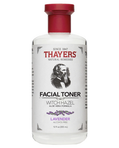 Your skin will think you’re at a spa with THAYERS® Lavender Facial Toner. This gentle toner is derived from a time-honored formula, developed by Thayers to cleanse, tone, moisturize, and balance the pH level of skin. In addition to containing calming Lavender Water and certified organic Aloe Vera, this unique, proprietary blend also contains certified organic, non-distilled Witch Hazel that’s grown exclusively for Thayers on a family farm in Fairfield County, Connecticut.