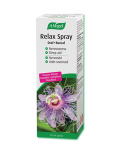 A.Vogel Relax Oral Spray is a powerful combination of Passion flower, Lemon balm and Zinc. Passion flower is used in Herbal Medicine to help relieve restlessness and/or nervousness (calmative) and as a sleep aid during times of mental stress. Helps to support and maintain the immune system.