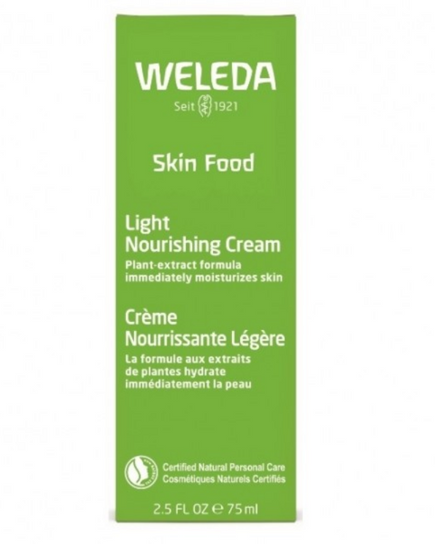 Weleda Skin Food Light Nourishing Cream is a vibrant herbal blend of chamomile and calendula that invigorates your senses as it feeds your skin a dose of moisture. It spreads easily, absorbs quickly and immediately provides moisture. This is a lighter alternative to Weleda Skin Food Original for daily use. This convenient combination solution for face and body leaves skin feeling soft and smooth; it's perfect for warmer weather!    