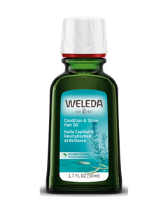 Dull hair in need of repair gets intensive nourishment with Weleda Rosemary Conditioning Hair Oil. This deep-conditioning treatment restores moisture, softens split ends and adds radiant shine as it penetrates. Organic rosemary leaf extract helps strengthen dry, damaged hair, while organic burdock root extract revitalizes and nourishes hair and scalp.