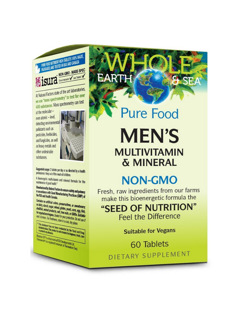 This non-GMO, whole-food formula features bioenergetic vitamins and minerals in a nutrient-rich base of organic plants grown on Natural Factors farms. Plants are harvested at their peak and immediately raw processed at our facilities using EnviroSimplex® to retain the vital minerals, vitamins, enzymes, phytonutrients, and antioxidants. 