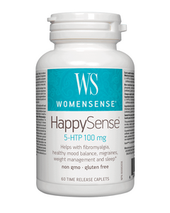 HappySense 5-HTP naturally enhances serotonin levels, which in turn helps promote healthy mood balance, relieve symptoms of fibromyalgia, and reduce the severity and duration of migraine headaches when taken as a preventative. 5-HTP can also be used as a sleep aid.